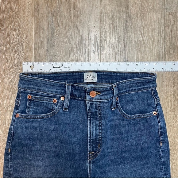 J Crew Women's Jeans Size 29 Toothpick Mid Rise Ankle Stretch Blue - Picture 6 of 16